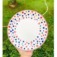 ราคา จานเซรามิคกระเบื้อง จานกระเบื้อง จานเซรามิค จาน ลายสวยมาก จานขนาด8 (17779987057)