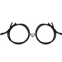 ราคา สายรัดข้อมือแม่เหล็ก2ชิ้นสำหรับคู่รักชายหญิงสร้อยข้อมือคู่แบบยางปรับได้สำหรับคู่รัก (22372977696)