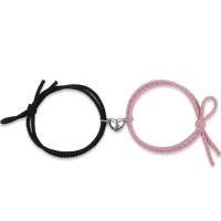 ราคา สายรัดข้อมือแม่เหล็ก2ชิ้นสำหรับคู่รักชายหญิงสร้อยข้อมือคู่แบบยางปรับได้สำหรับคู่รัก (22372977699)