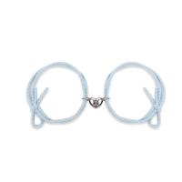 ราคา สายรัดข้อมือแม่เหล็ก2ชิ้นสำหรับคู่รักชายหญิงสร้อยข้อมือคู่แบบยางปรับได้สำหรับคู่รัก (22372977698)