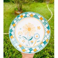 ราคา จานเซรามิคกระเบื้อง จานกระเบื้อง จานเซรามิค จาน ลายสวยมาก จานขนาด8 (17779987055)