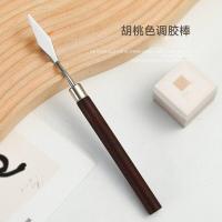 ราคา ผงกากเพชรแท่งกาวผสมทำจากสเตนเลสลายไม้ของแท้กาวผสมทาเล็บพลั่วขนาดเล็ก Peralatan Seni Kuku (22640491521)