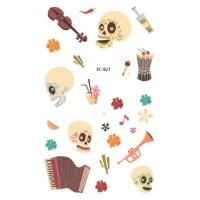 ราคา New Halloween Tattoo Stickers Funny Cartoon Funny Kids Tattoo Sticker Disposable tattoo stickers (16100119498)