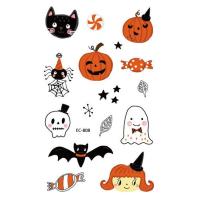ราคา New Halloween Tattoo Stickers Funny Cartoon Funny Kids Tattoo Sticker Disposable tattoo stickers (16100119485)