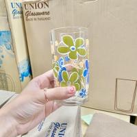 ราคา แก้วใส แก้วเก็บความเย็น แก้วสไตล์เกาหลี แก้วน้ำดื่ม แก้วใสพิมพ์ลาย (15353123258)