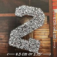 ราคา ตัวเลข เพชรวิบวับ คริสตัล สีขาวเงิน ตัวรีดติดเสื้อ ตัวรีด ติดกระเป๋า ติดหมวก ติดแจ๊คเก็ต NUMBER Patch (20211920395)