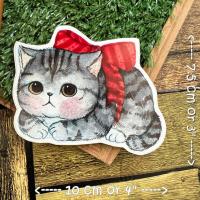 ราคา แมวน่ารัก สติกเกอร์ เคลือบกันน้ำ ลายแนวๆ ไดคัท ติดกระเป๋าเดินทาง โน้ตบุ๊ค เคสโทรศัพท์ กระบอกน้ำ Waterproof Decal Sticker (18917313529)