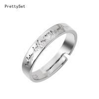 ราคา 2ชิ้น ชุดหัวใจแหวนคู่รักโรแมนติก ECG สีดำสีขาว Forever Love แหวนแต่งงานให้คำมั่นสัญญาของขวัญวันวาเลนไทน์ (21230297051)