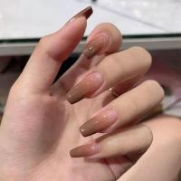 ราคา 24 ชิ้นแฟชั่นเล็บปลอมเปลือยฝรั่งเศสรักหัวใจเล็บเสร็จเล็บ (21074556936)