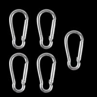 ราคา 10ชิ้นพวงกุญแจเงินสแตนเลสรูปตัว D คลิปตะขอสปริงพวงกุญแจกระเป๋ากระเป๋าเป้ล็อคเครื่องประดับ DIY (22397916926)