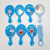 ราคา กระจกหวีพกพา กระจกหวีด้าม ลายแมวโดเรม่อน (22095670128)