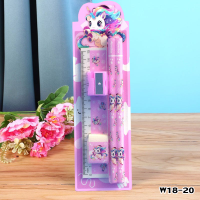 ราคา Aimilo ชุดเครื่องเขียน1ชุดมีถึง5ชิ้นประกอบไปด้วยดินสอ ไม้บรรทัด ยางลบ กบเหลา ลายน่ารัก (22473425836)