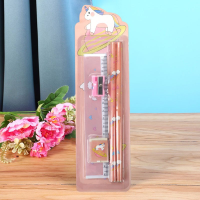 ราคา Aimilo ชุดเครื่องเขียน1ชุดมีถึง5ชิ้นประกอบไปด้วยดินสอ ไม้บรรทัด ยางลบ กบเหลา ลายน่ารัก (22473425828)