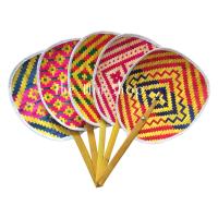 ราคา พัดไม้ไผ่ ทรงกลม ขนาดเล็ก สานลายไทย ทำด้วยมือ ศิลปะและหัตถกรรมพื้นบ้าน ภูมิปัญญาของคนไทย (22148344807)