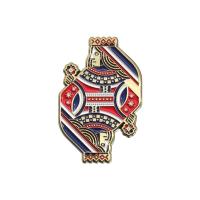 ราคา เข็มกลัดโลหะรูปราชาการ์ดเข็มกลัดราชินีการ์ตูนโป๊กเกอร์เข็มกลัดติดป้าย (22296700109)