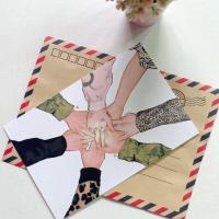 ราคา โปสการ์ด BTS Fanart พร้อมซองใส (19112570976)