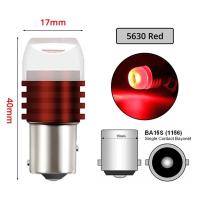 ราคา goya101 1x1156 BA15S 1157 BAY15D สีแดงกระพริบ5730 DC 12โวลต์ที่จอดรถ LED เบาะหลังเบรกกระพริบหางเลี้ยว (22214012757)