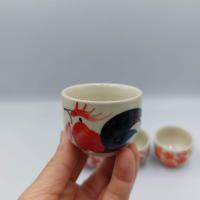 ราคา จอกชา ถ้วยน้ำชา เซรามิค ลายอักษรจีน ถ้วยน้ำชาลายมังกร ถ้วยชาลายไก่ แก้วชาลายซากุระ บรรจุ 1 ใบ (11858759993)