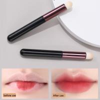 ราคา แปรงทาที่ทาลิปขนาดเล็กปลายนิ้วแปรงทาลิปสติกแบบนุ่มแปรงคอนซีลเลอร์แบบกลมอุปกรณ์แปรงแต่งหน้าความงาม (22449976216)
