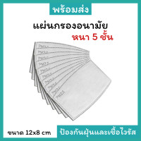 ราคา พร้อมส่ง แผ่นกรองอนามัย แผ่นกรองแมส หนา 5 ชั้น ฟิลเตอร์แมส กรองฝุ่นpm2 5 เชื้อไวรัส Mask Filter (1875060262)