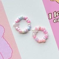 ราคา Ring beads แหวนลูกปัด แหวนสไตล์เกาหลี (20529240804)