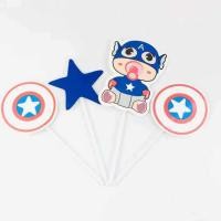 ราคา ป้ายปักเค้ก เซ็ตตกแต่งแอดเวนเจอร์ กัปตันอเมริกา สไปเดอร์แมน หุ่นยนต์ ปราสาท เซ็ตตกแต่งเจ้าหญิงเอลซ่า (17211692327)