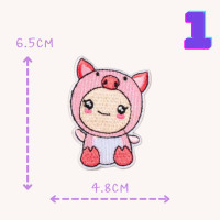 ราคา 10บาททุกชิ้น DIY ตัวรีดติดเสื้อ อาร์มติดเสื้อ ลายกระต่ายในชุดคลุม งานปัก รีดติดผ้าได้เลย ติดง่ายมากๆค่ะ (18230035785)