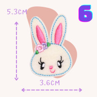 ราคา 10บาททุกชิ้น DIY สติ๊กเกอร์ติดเสื้อ อาร์มติดเสื้อ ลายกระต่าย กระต่ายเด็ก กระต่ายบนดวงจันทร์ งานปัก ลอกพลาสติกออกแล้วติดลงผ้าได้เลยค่ะง่ายมากๆๆค่ะ (16221427195)