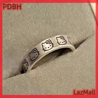 ราคา PDBH Fashion Store ขายด่วน Sanrio Hello Kitty แหวนสีเงินสำหรับเด็กผู้หญิงอุปกรณ์เสริมสำหรับผู้หญิง Hello Kitty แหวนใส่นิ้วแหวนสตรีวงแหวนรูปการ์ตูนแหวนคาวาอี้ (21256002970)