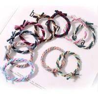 ราคา ยางรัดผมเชือกถักไหมพรม เครื่องประดับผมยืดหยุ่นทนทาน (22229878894)