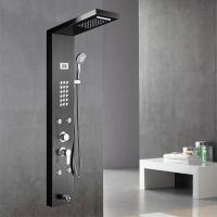 ราคา ชุดฝักบัวอาบนำ สแตนเลส shower panel ฝักบัวอาบน้ำ rain shower สแตนเลส304 ชุดฝักบัวแสดงอุณหภูมิ LED ชุดฝักบัวก๊อกผสม SPA ฝักบัวแรงดัน ฝักบัวแรงดันสูง (21714371103)