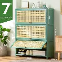 ราคา KIMDELIN ประตูหวายระบายอากาศ7 9 11 12ชั้นไม้ไผ่ตู้เก็บรองเท้าตู้เก็บรองเท้าชั้นวางรองเท้าไม้ไผ่ (22450213134)