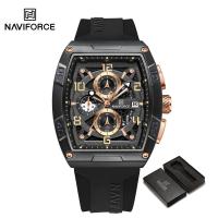 ราคา NAVIFORCE นาฬิกาผู้ชายกันน้ำนาฬิกาข้อมือควอตซ์โครโนกราฟลำลองแนวสปอร์ตของแท้พร้อม NF8052จอแสดงปฏิทินหน้าปัดดิจิตอลเรืองแสง (21898300584)