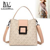 ราคา LouisWillกระเป๋าสะพายผญ กระเป๋าแฟชั่นทรงขนมจีบกระเป๋าผู้หญิงความจุขนาดใหญ่กระเป๋าทรงคนส่งเอกสารพิมพ์ลายย้อนยุคกระเป๋าถือสะพายไหล่ข้างเดียวกระเป๋าคาดลำตัวแบบเรียบง่ายสำหรับออกไปทำงานเดินทาง กระเป๋าทรงข