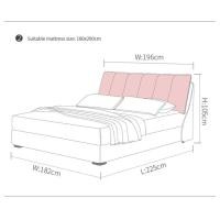 ราคา HOMIE LIFE Bedroom เตียงนอน 6 ฟุต leather wedding bed เตียงติดพื้น ฐานเตียง H62 (20924534251)