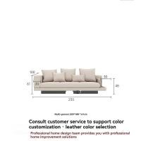 ราคา AUGA โซฟาตัวแอลใหญ่หนังแท้ L shape genuine leather sofa set for villa big couch (21724551505)