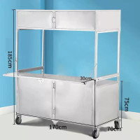 ราคา PGC คีออสพับได้ โต๊ะขายของ เคาเตอร์ขายของพับได้ เคลื่อนย้ายและพับเก็บได้ วัสดุสแตนเลส ประกอบง่าย พื้นที่เก็บข้อมูลขนาดใหญ่ รับน้ำหนักได้ประมาณ 400 กิโลกรัม ทำความสะอาดง่ายและบำรุงรักษา แผงขายของตลาดนั