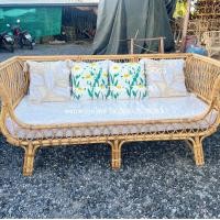 ราคา โซฟาหวายแท้ รุ่น PALM ขนาด 4 ที่นั่งรวมเบาะ หวายพรีเมี่ยมเกรด พร้อมส่งค่ะ (22540123062)