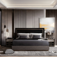 ราคา SB Design Square POSH ATELIER เตียง ขนาด 6 ฟุต รุ่น Kamaria สีดำ 194x212x120 ซม (21293580629)