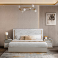 ราคา SB Design Square POSH ATELIER เตียง ขนาด 6 ฟุต รุ่น Kamaria สีขาว 194x212x120 ซม (21293673365)
