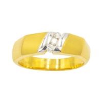 ราคา Happy Jewelry แหวนเพชรของแท้ แหวนผู้ชาย ทองแท้9k 37 5 ทองหนาๆ แข็งแรง สวยงาม ME520 (21814480908)