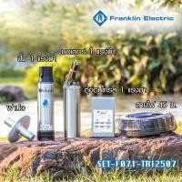 ราคา ชุดปั้มน้ำบาดาล 1 แรงม้า FRANKLIN รุ่น TRI25 07 70LD1P4 PEXB ส่งสูง 40 m (22428954519)