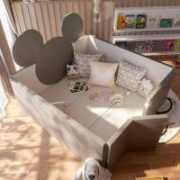ราคา Koncept Furniture เฟอร์นิเจอร์เด็ก DISNEY รุ่น MICKEY KIDS สีเทาอ่อน 160 x 160 x 60 ซม (21944951176)