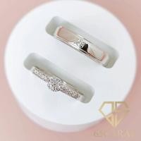 ราคา แหวนคู่ เพชรแท้ ทองแท้ เพชรเบลเยี่ยมคัท (19906223431)