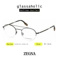 ราคา ลดกระหน่ำ กรอบแว่นสายตา Ermenegildo Zegna รุ่น EZ5131 008 51 ทรงปรอทกลม ดีไซน์สะพานคู่ กรอบล่างเปลือย สไตล์วัยรุ่น (20757182765)