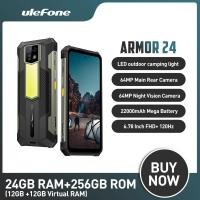 ราคา Ulefone Armor 24 24GB 256GB 22000mAh Rugged Phone 6 78 120Hz Android 13 Helio G96 Octa Core NFC 4G Smartphone Global Version (22523388356)