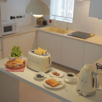 ราคา พร้อมส่ง Smeg แท้ 100 ที่เก็บมีด Smeg TSF01 เครื่องปิ้งขนมปัง 2 ชิ้น สไตล์เรโทร 3 โหมด ส ครีม dust cover (22146687419)