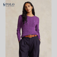 ราคา Polo Ralph Lauren เสื้อกันหนาวผู้หญิง Cable Knit Cotton Crewneck Sweater รุ่น WMPOSWENC020897 สีม่วง (21846396621)