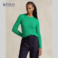 ราคา Polo Ralph Lauren เสื้อสเวตเตอร์ผู้หญิง Cable Knit Cotton Crewneck Sweater รุ่น WMPOSWENC020582 สีเขียว (21398158002)