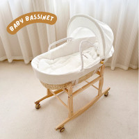 ราคา เปลเด็กอ่อน Baby Bassinet ตะกร้าหวาย Handmade ใช้งานได้แบบ 3 in 1 (21826364855)